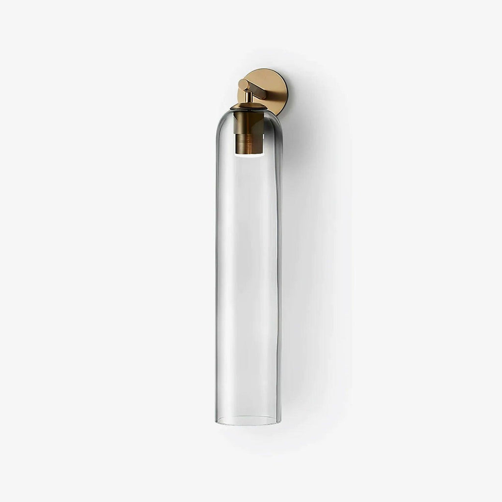 Applique Murale en Verre Cylindrique avec Finition Luxe – Sconce LED Décorative pour Intérieur Moderne