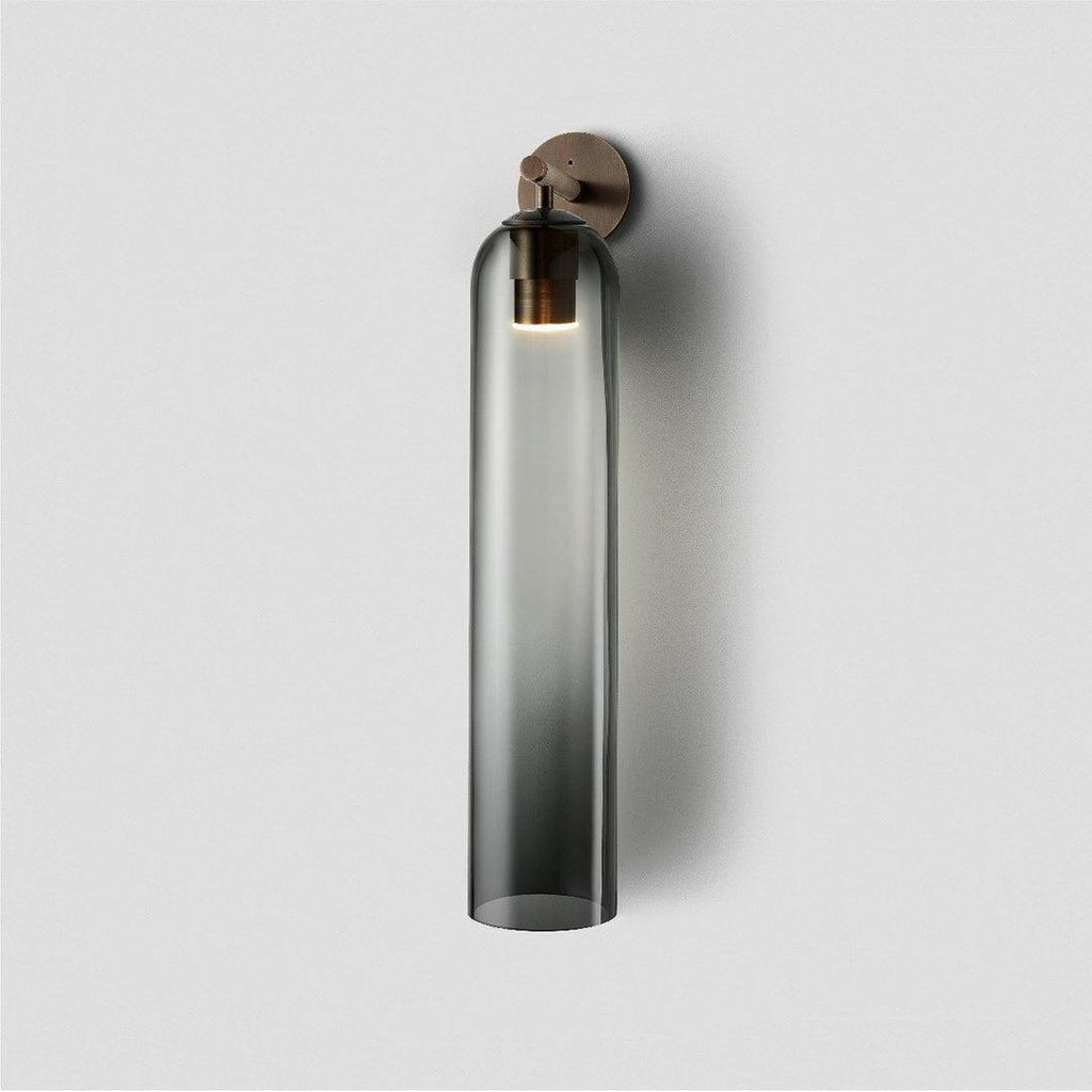 Applique Murale en Verre Cylindrique avec Finition Luxe – Sconce LED Décorative pour Intérieur Moderne