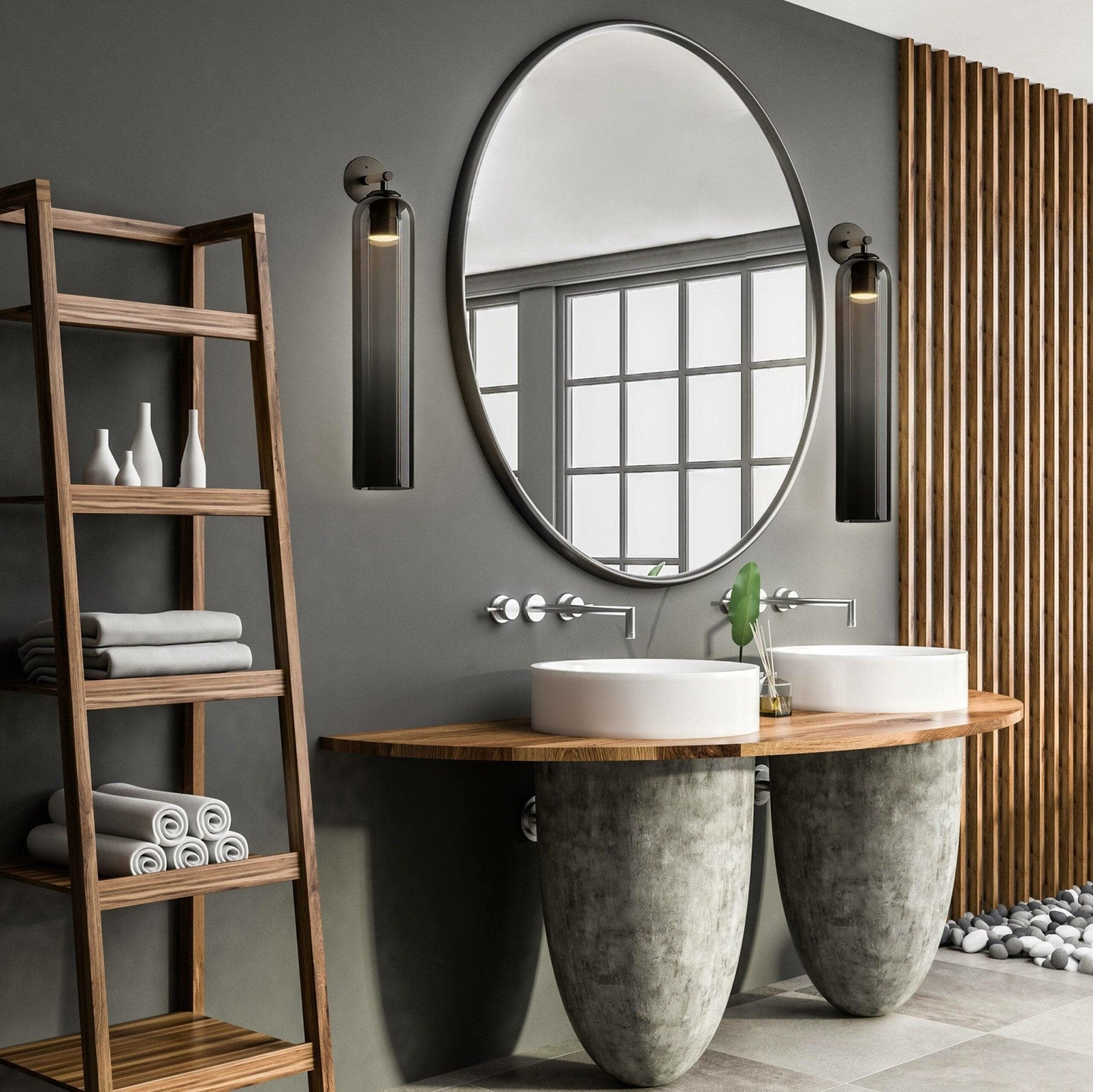 Applique Murale en Verre Cylindrique avec Finition Luxe – Sconce LED Décorative pour Intérieur Moderne