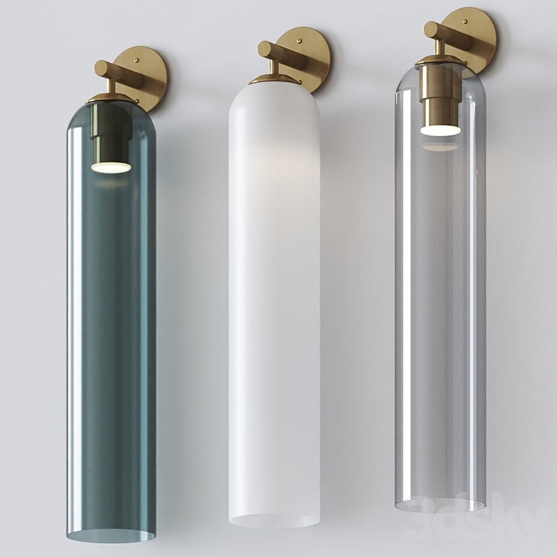 Applique Murale en Verre Cylindrique avec Finition Luxe – Sconce LED Décorative pour Intérieur Moderne