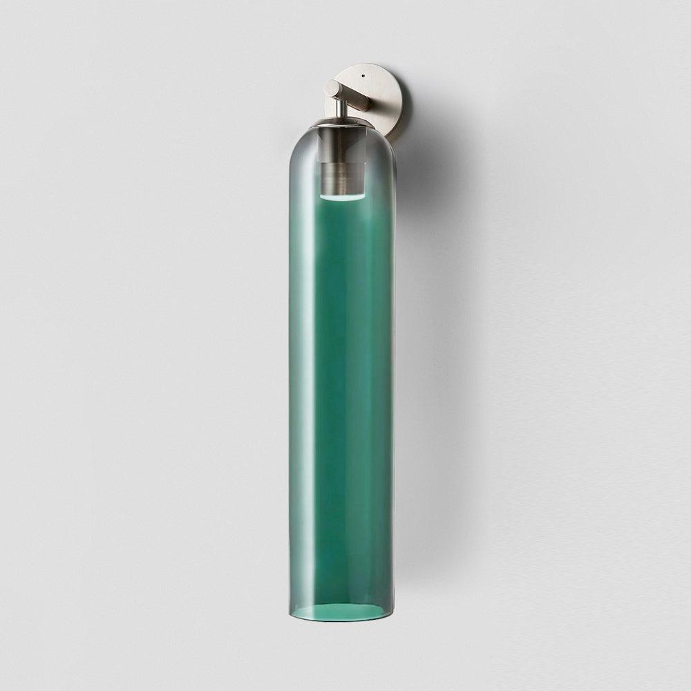 Applique Murale en Verre Cylindrique avec Finition Luxe – Sconce LED Décorative pour Intérieur Moderne