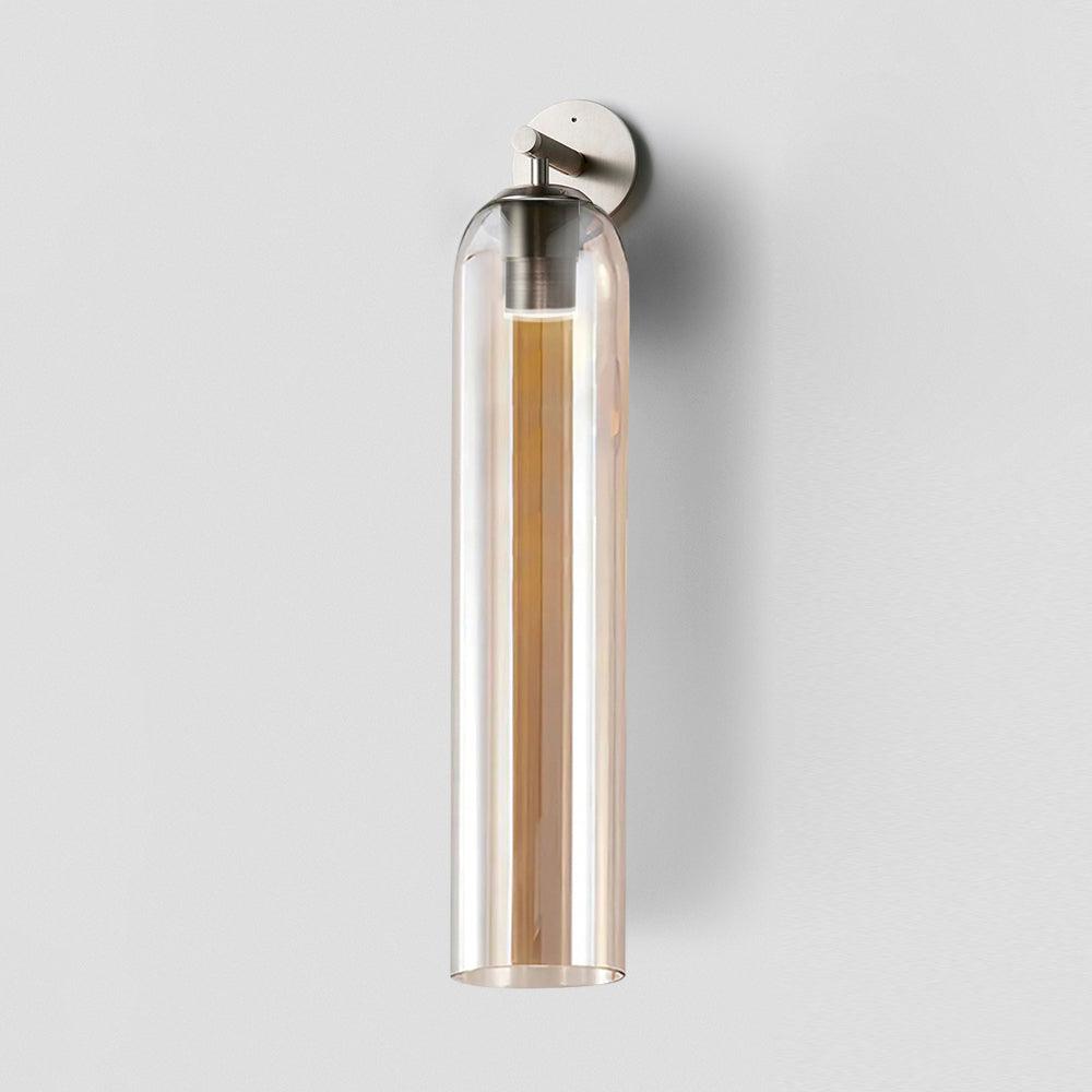 Applique Murale en Verre Cylindrique avec Finition Luxe – Sconce LED Décorative pour Intérieur Moderne