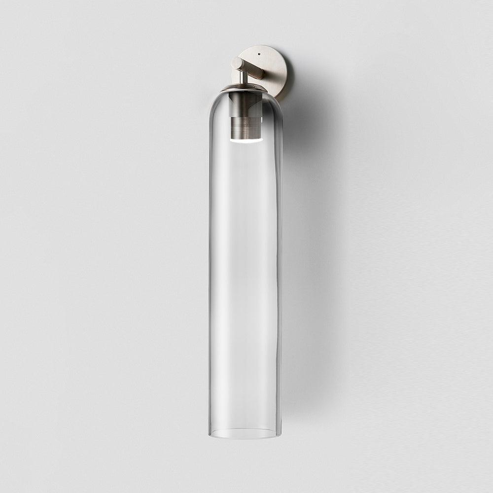Applique Murale en Verre Cylindrique avec Finition Luxe – Sconce LED Décorative pour Intérieur Moderne