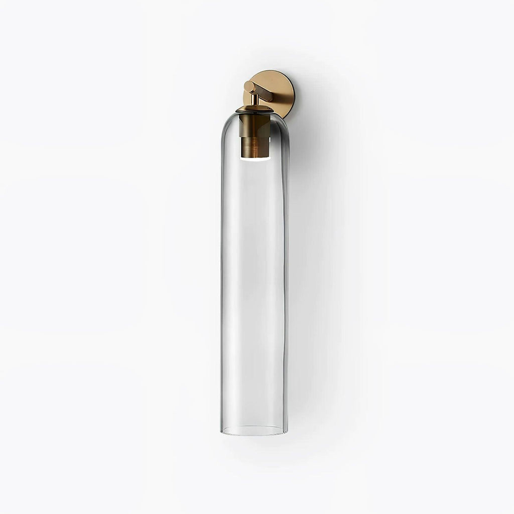 Applique Murale en Verre Cylindrique avec Finition Luxe – Sconce LED Décorative pour Intérieur Moderne