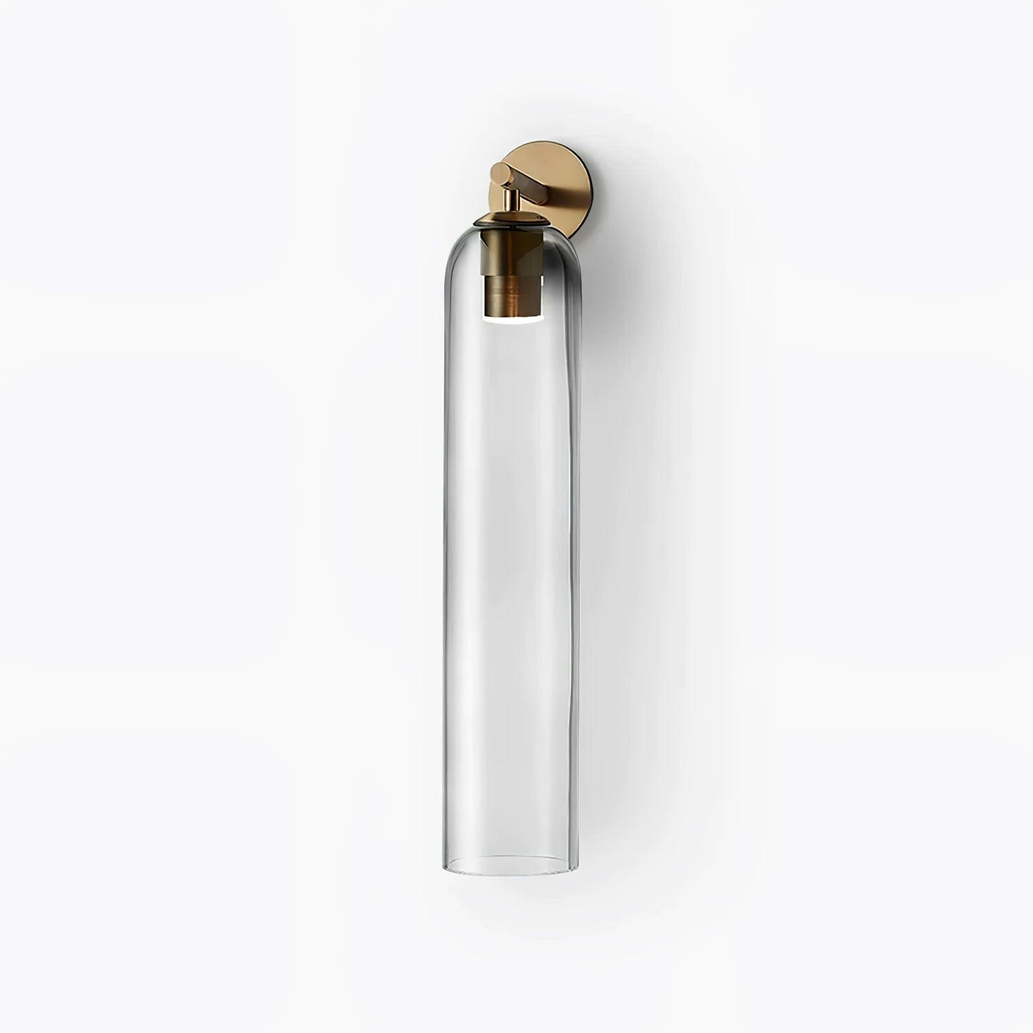 Applique Murale en Verre Cylindrique avec Finition Luxe – Sconce LED Décorative pour Intérieur Moderne