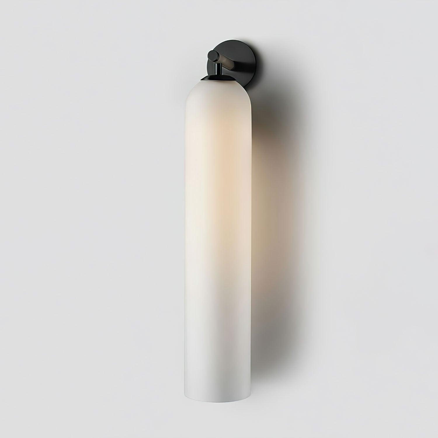 Applique Murale en Verre Cylindrique avec Finition Luxe – Sconce LED Décorative pour Intérieur Moderne
