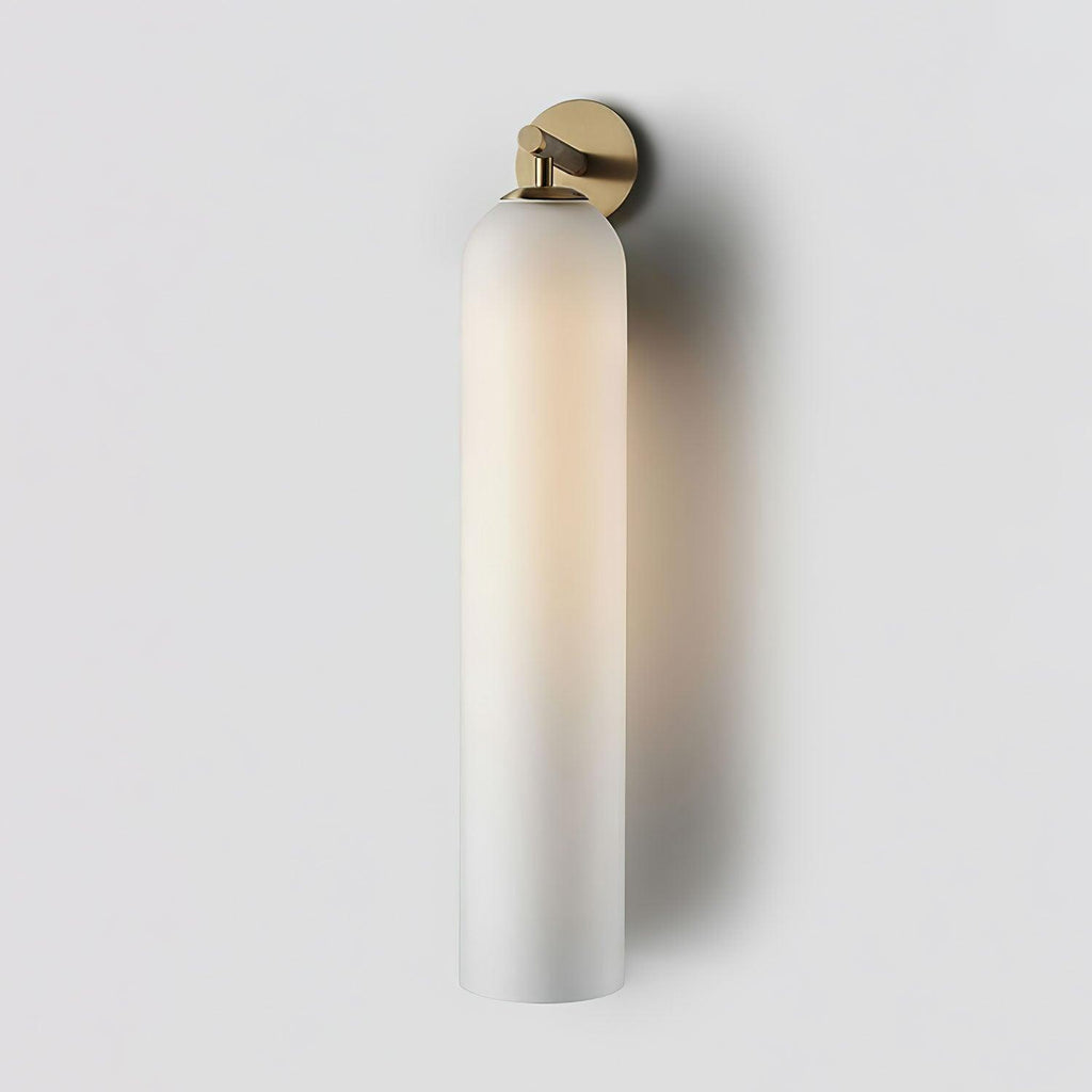 Applique Murale en Verre Cylindrique avec Finition Luxe – Sconce LED Décorative pour Intérieur Moderne