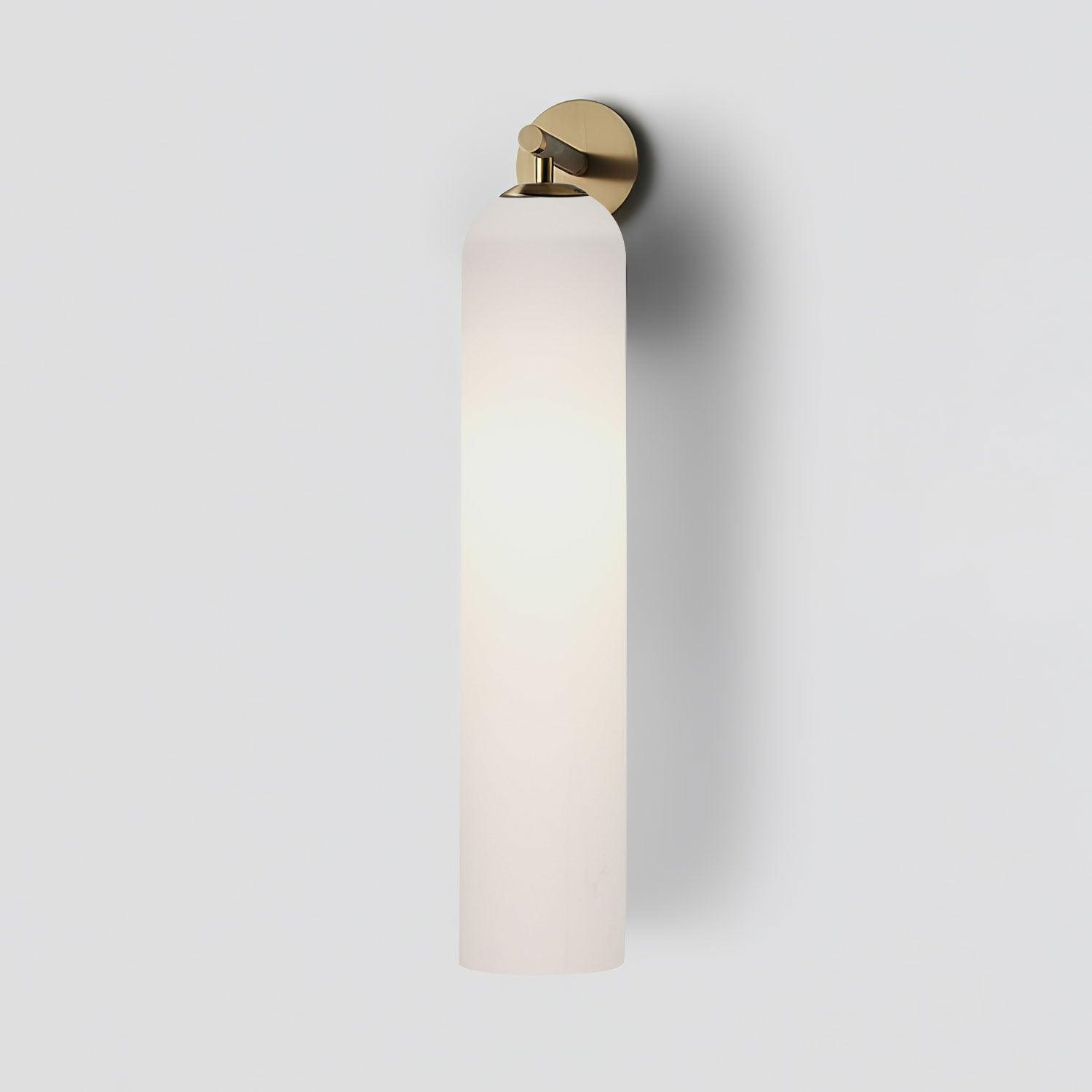 Applique Murale en Verre Cylindrique avec Finition Luxe – Sconce LED Décorative pour Intérieur Moderne
