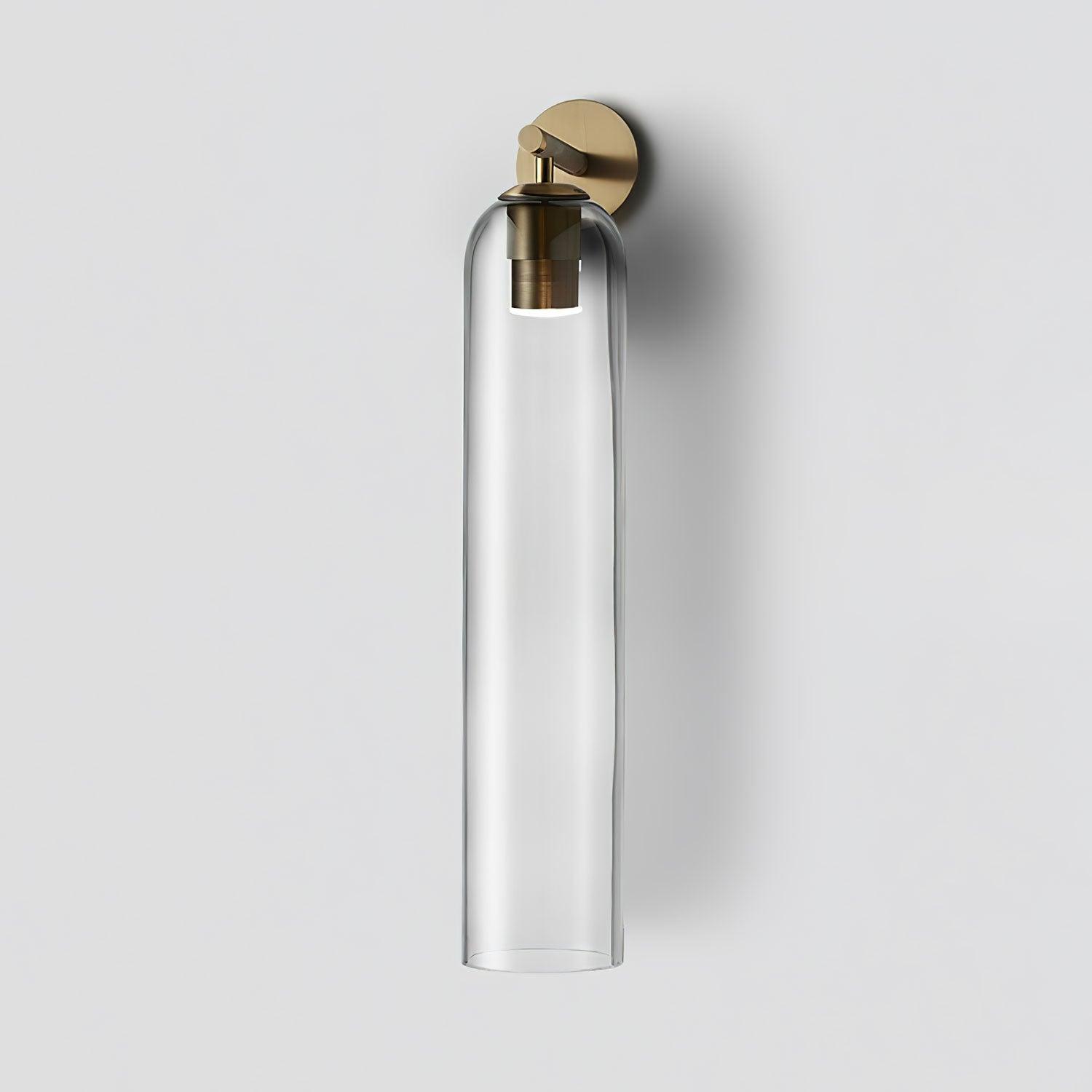 Applique Murale en Verre Cylindrique avec Finition Luxe – Sconce LED Décorative pour Intérieur Moderne