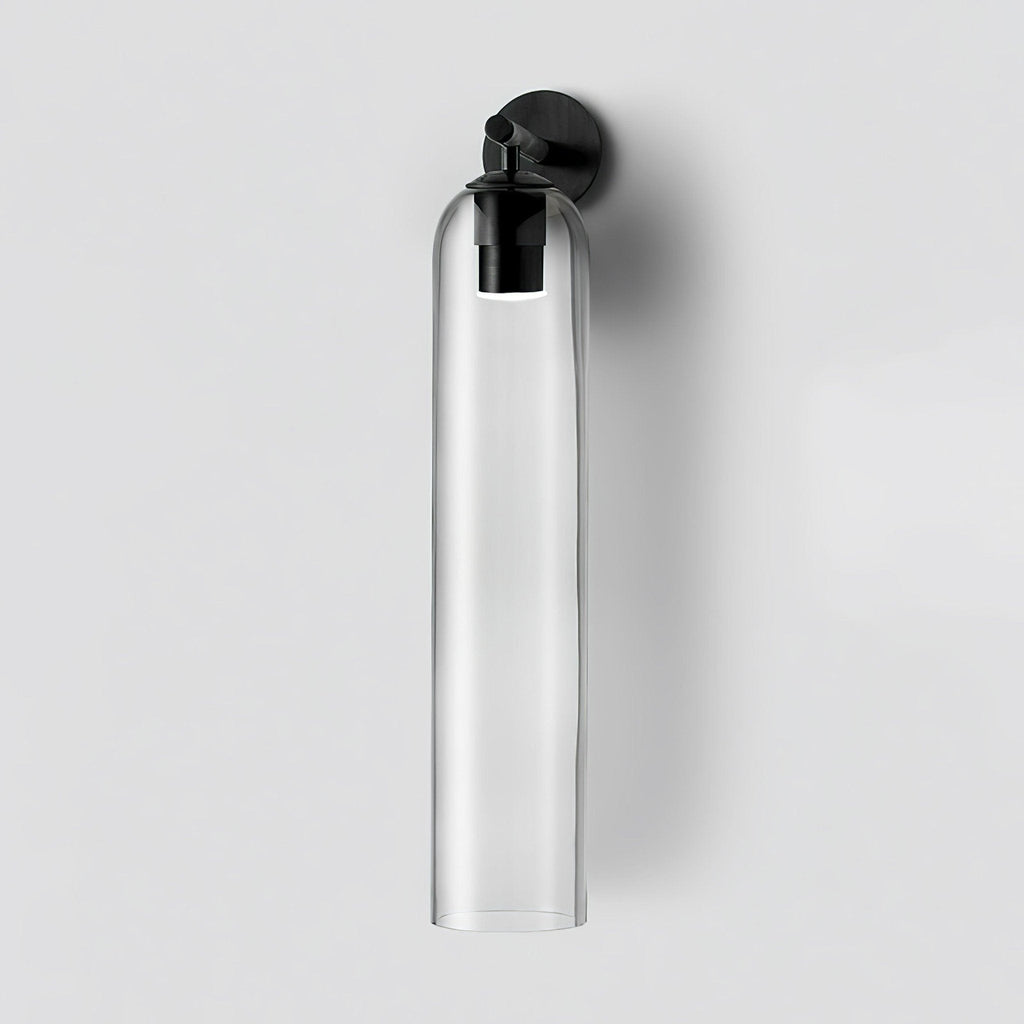 Applique Murale en Verre Cylindrique avec Finition Luxe – Sconce LED Décorative pour Intérieur Moderne