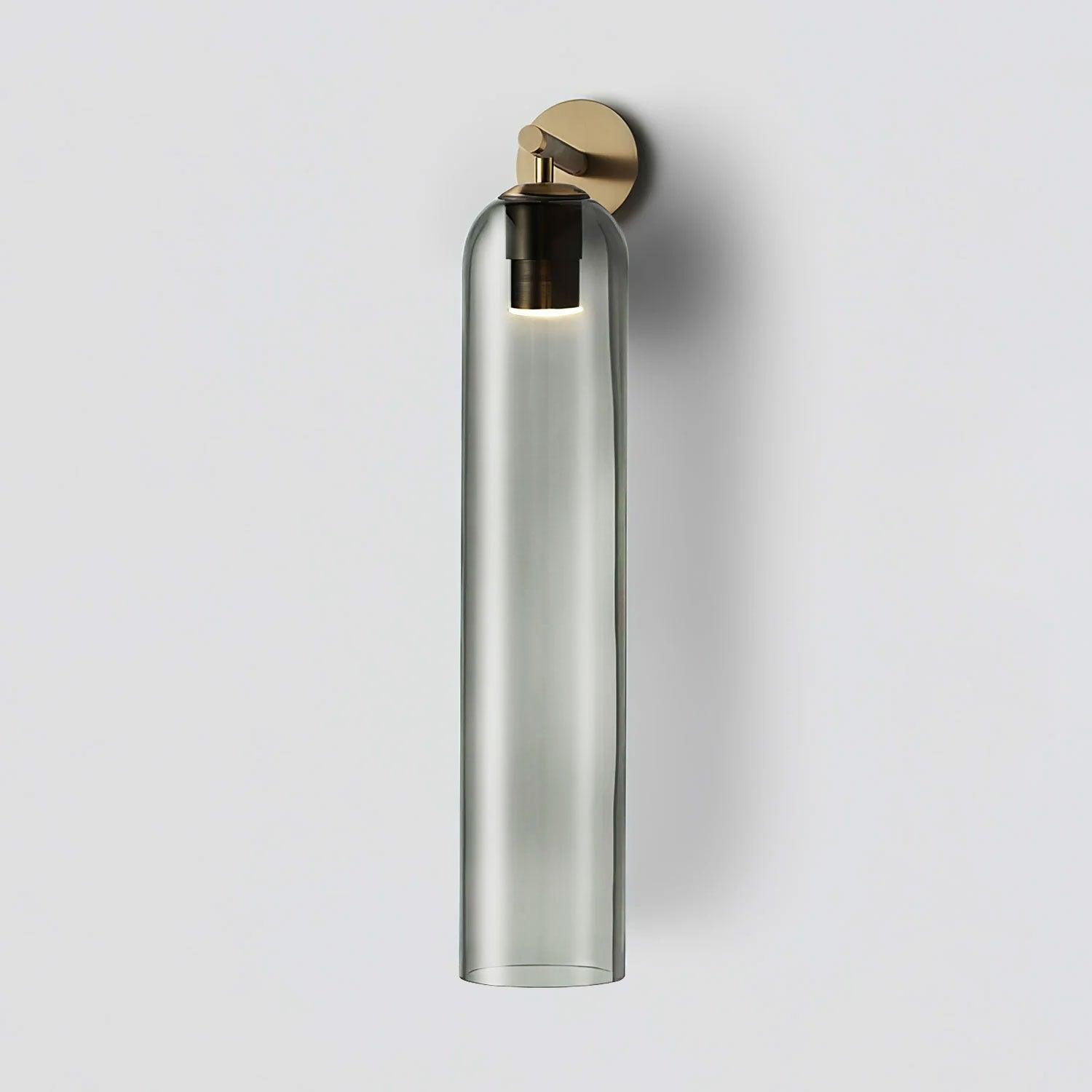Applique Murale en Verre Cylindrique avec Finition Luxe – Sconce LED Décorative pour Intérieur Moderne