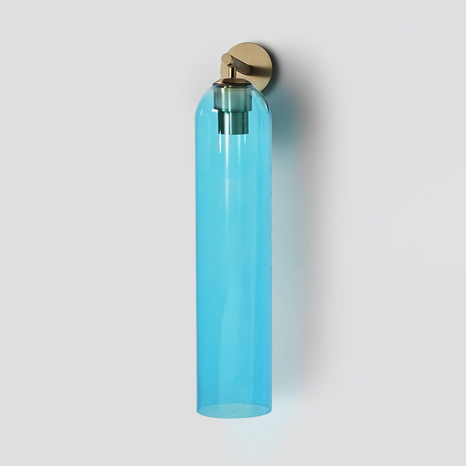Applique Murale en Verre Cylindrique avec Finition Luxe – Sconce LED Décorative pour Intérieur Moderne