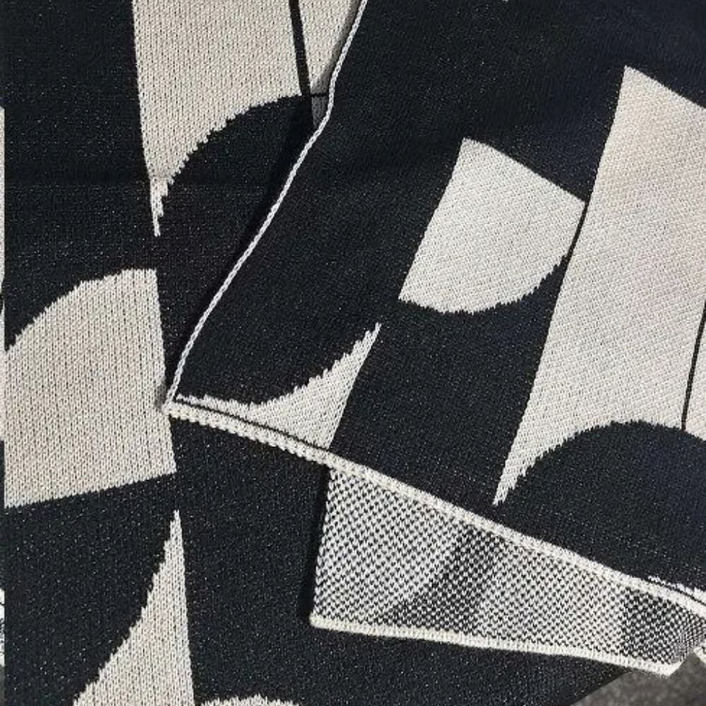 Couverture en Velours Géométrique Monochrome Artevana