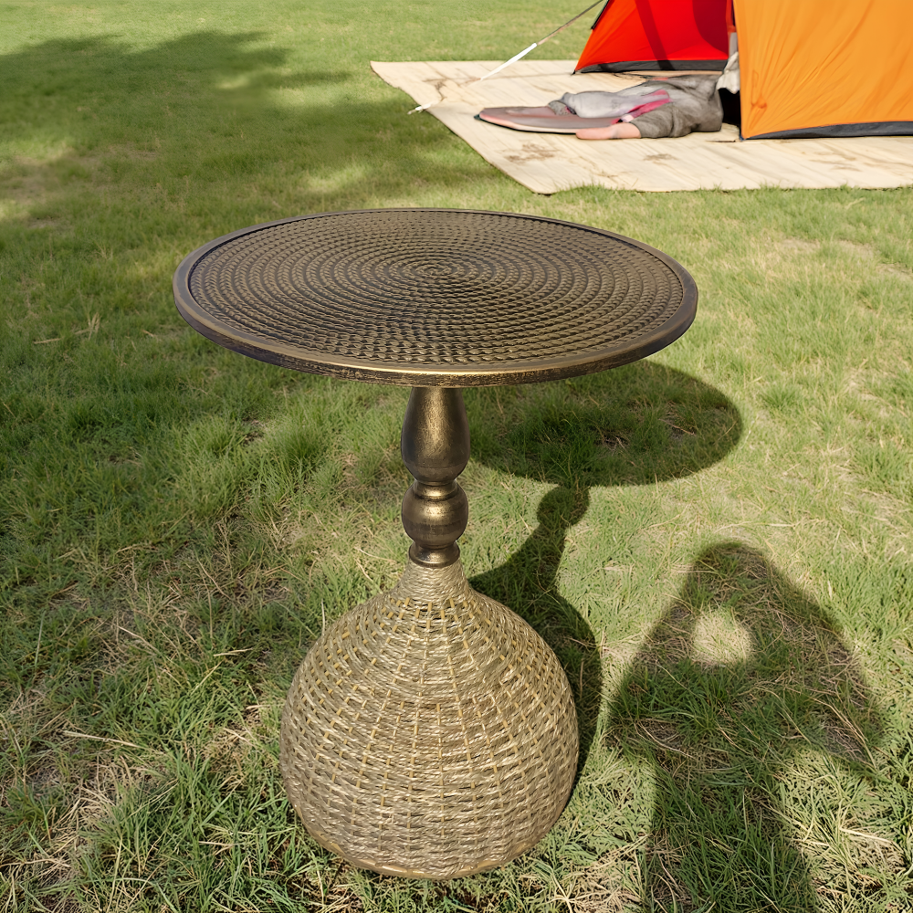 Table d'appoint Artisan en fer tressé - Table polyvalente pour le salon