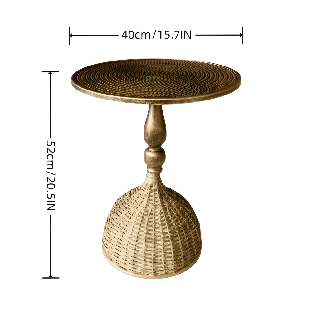 Table d'appoint Artisan en fer tressé - Table polyvalente pour le salon