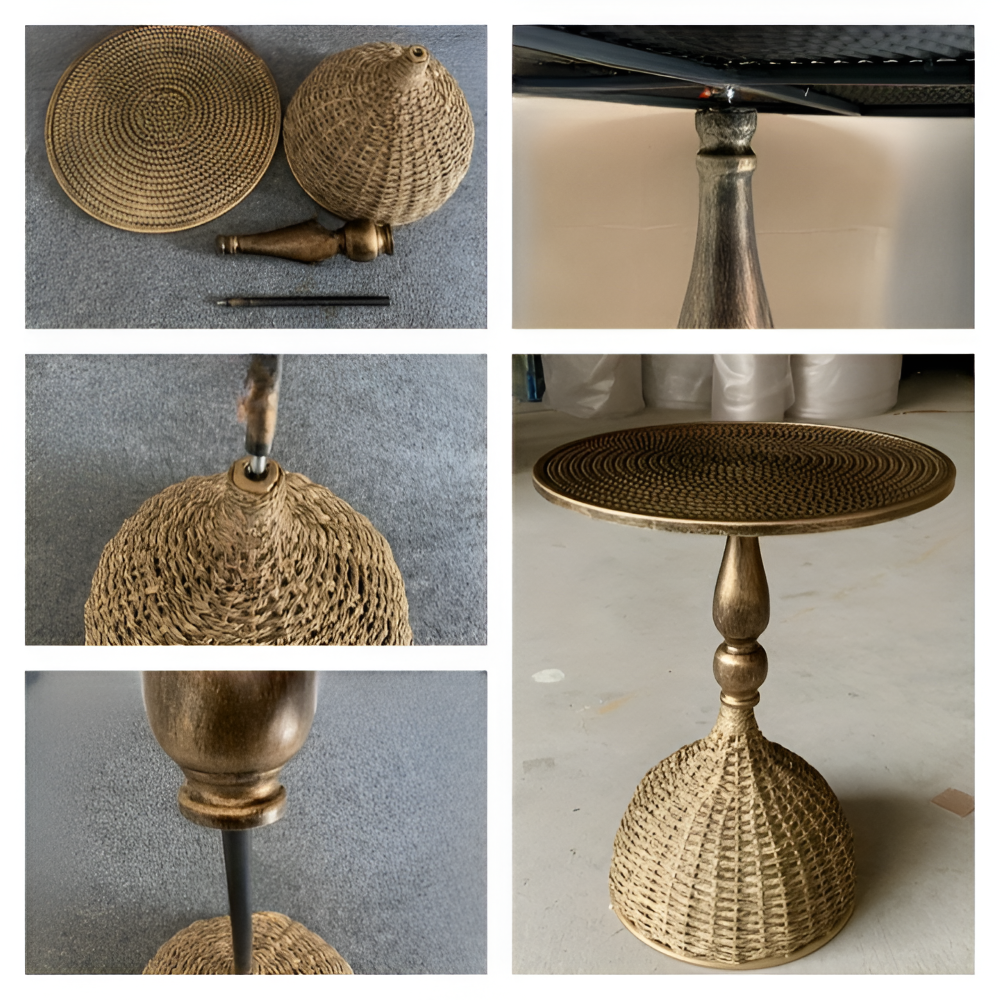 Table d'appoint Artisan en fer tressé - Table polyvalente pour le salon