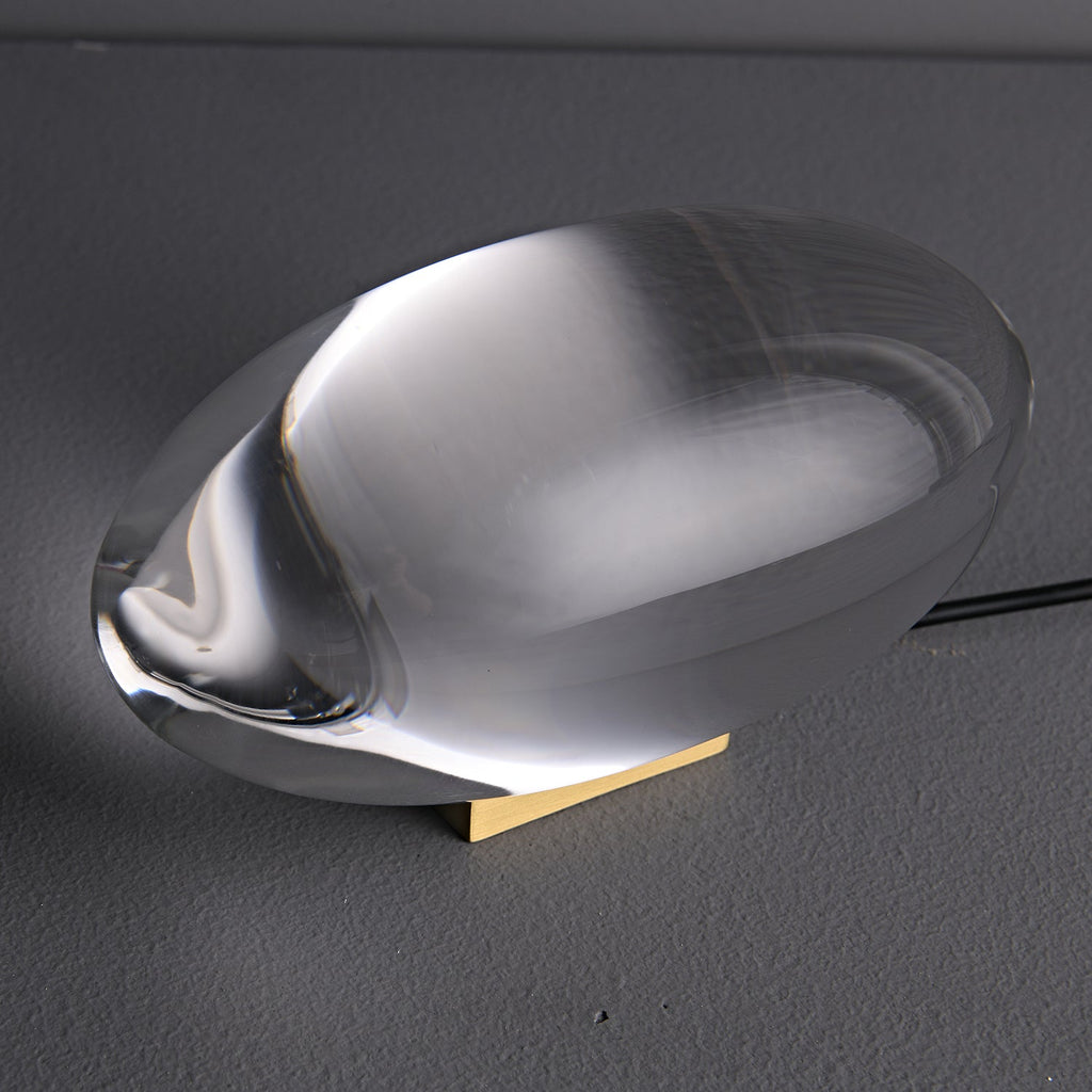 Lampe de table en cristal avec LED – lampe décorative avec lumière d'ambiance