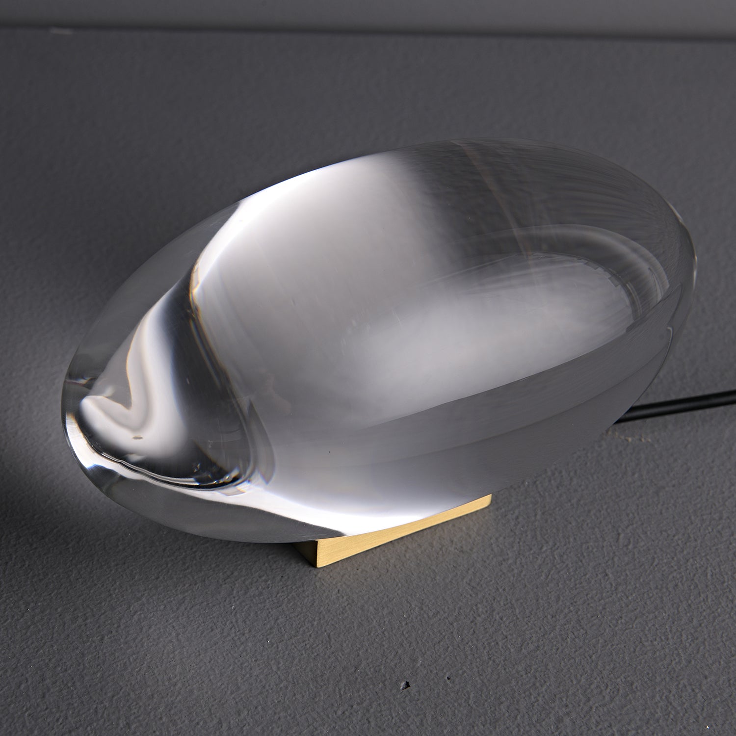 Lampe de table en cristal avec LED – lampe décorative avec lumière d'ambiance