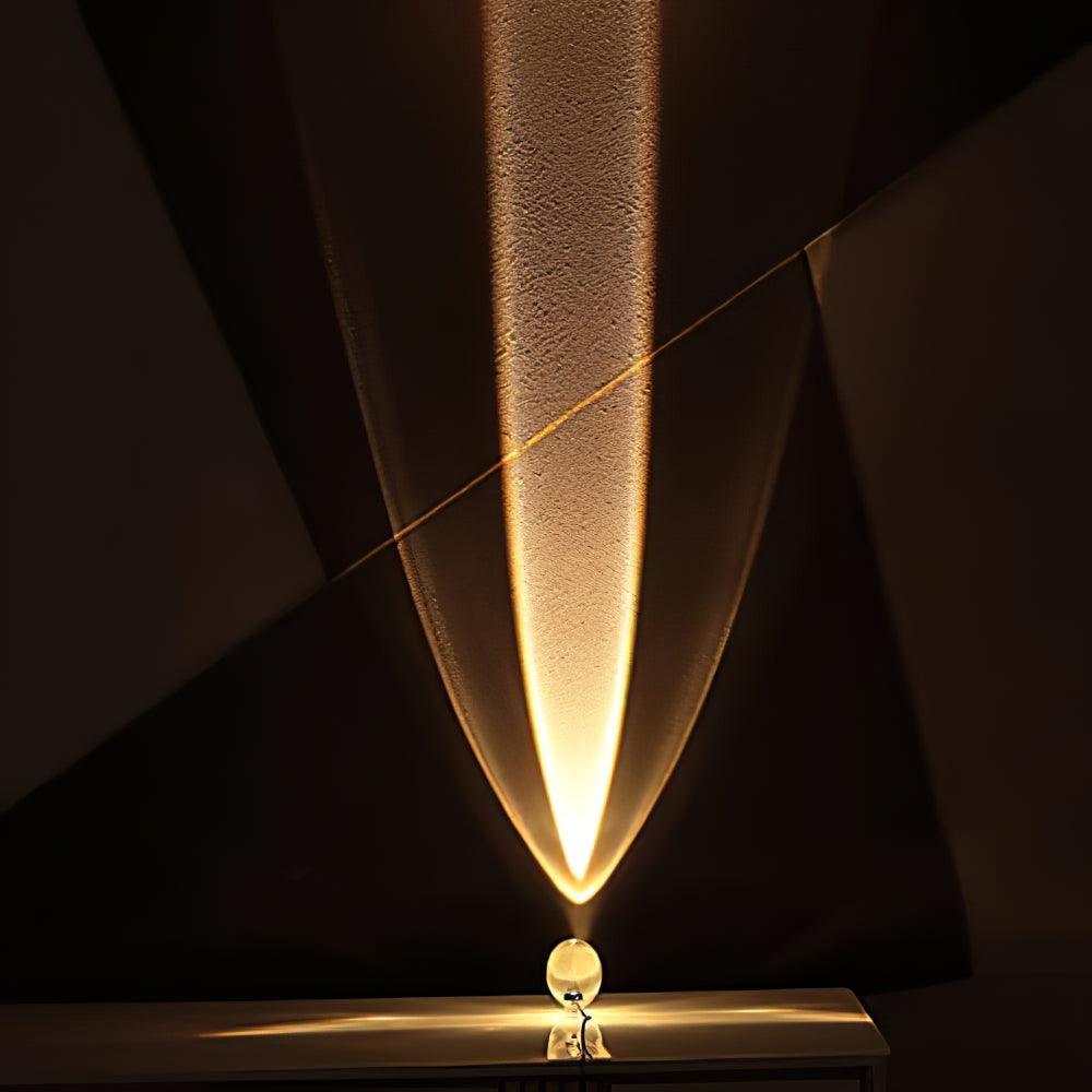 Lampe de table en cristal avec LED – lampe décorative avec lumière d'ambiance