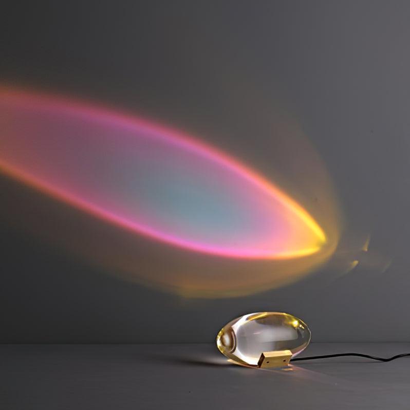 Lampe de table en cristal avec LED – lampe décorative avec lumière d'ambiance