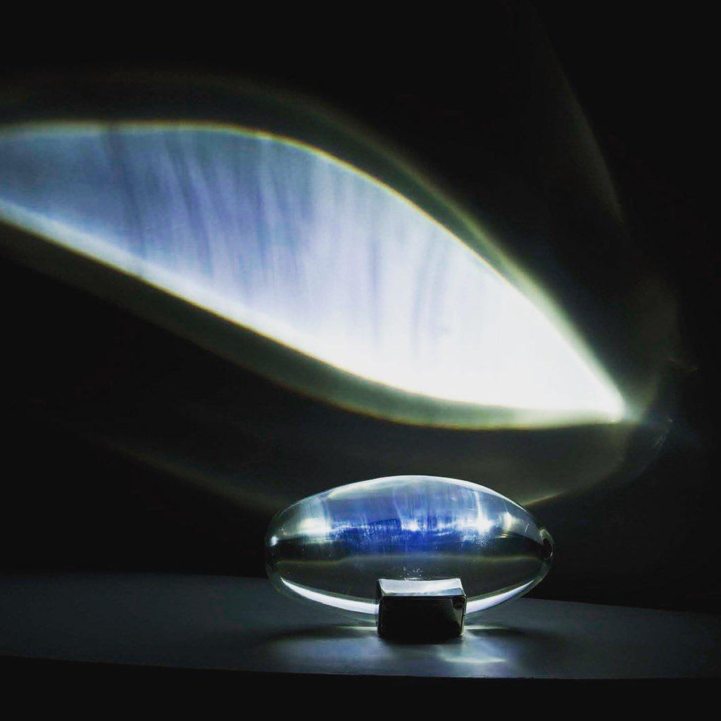 Lampe de table en cristal avec LED – lampe décorative avec lumière d'ambiance