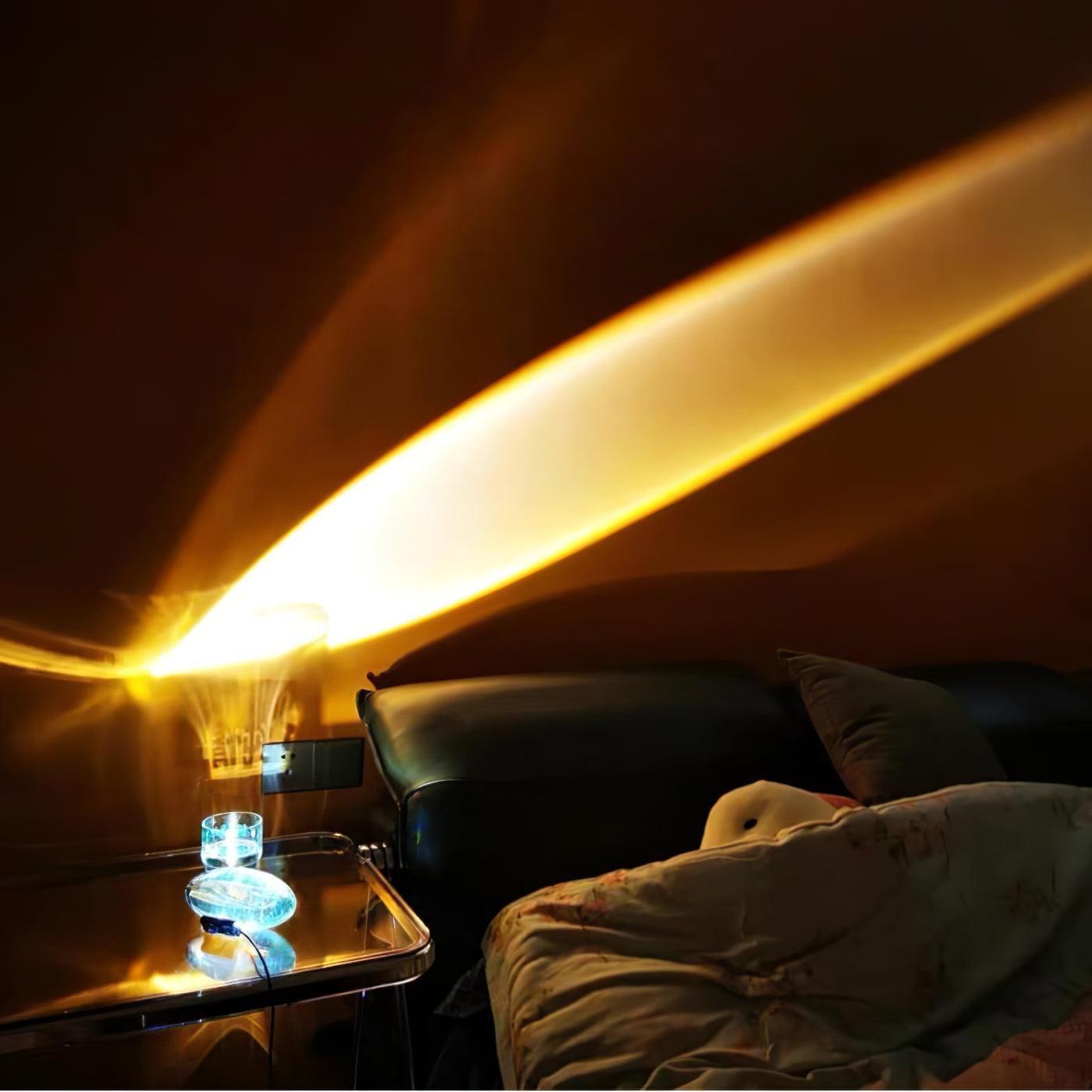 Lampe de table en cristal avec LED – lampe décorative avec lumière d'ambiance