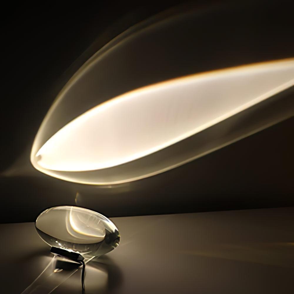 Lampe de table en cristal avec LED – lampe décorative avec lumière d'ambiance