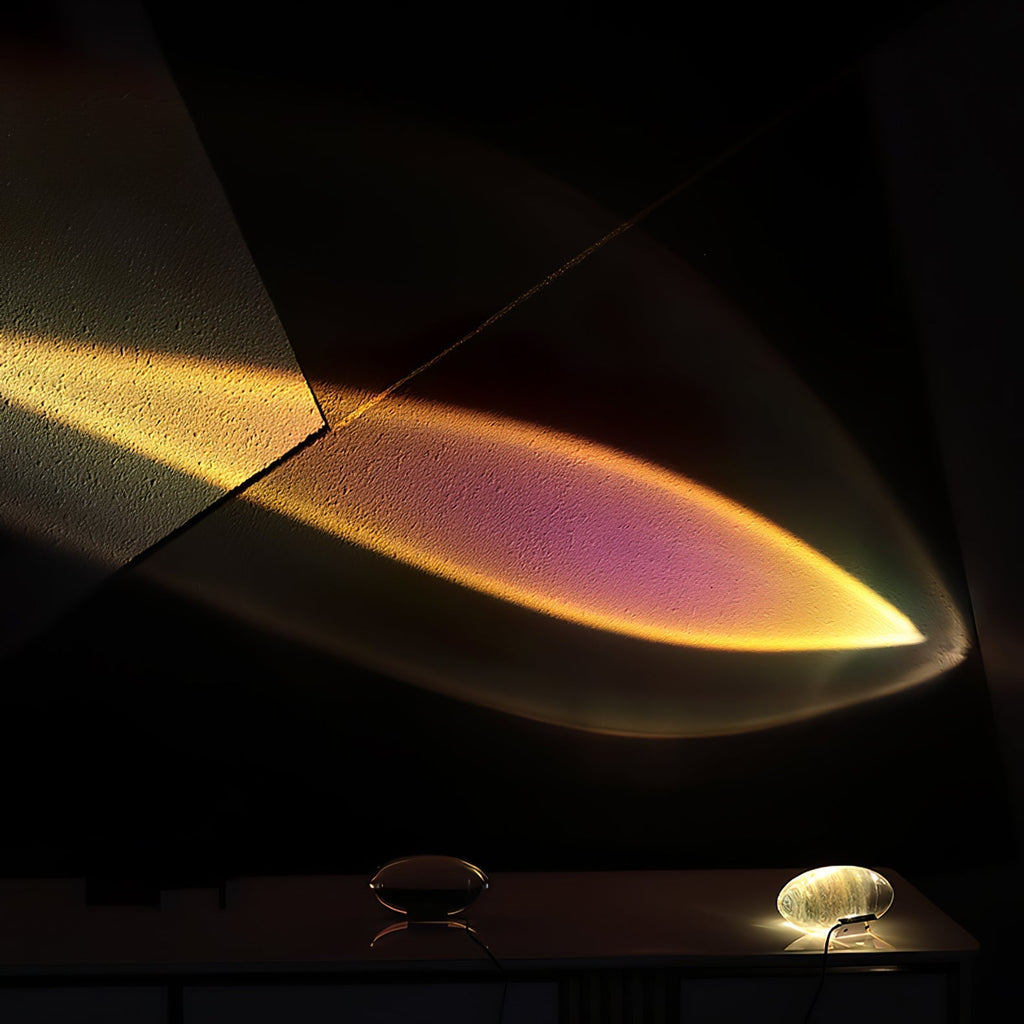 Lampe de table en cristal avec LED – lampe décorative avec lumière d'ambiance