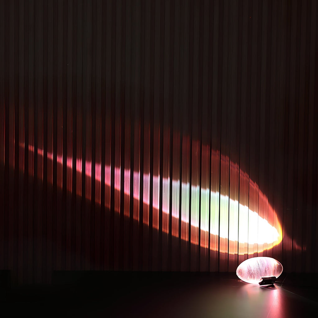 Lampe de table en cristal avec LED – lampe décorative avec lumière d'ambiance