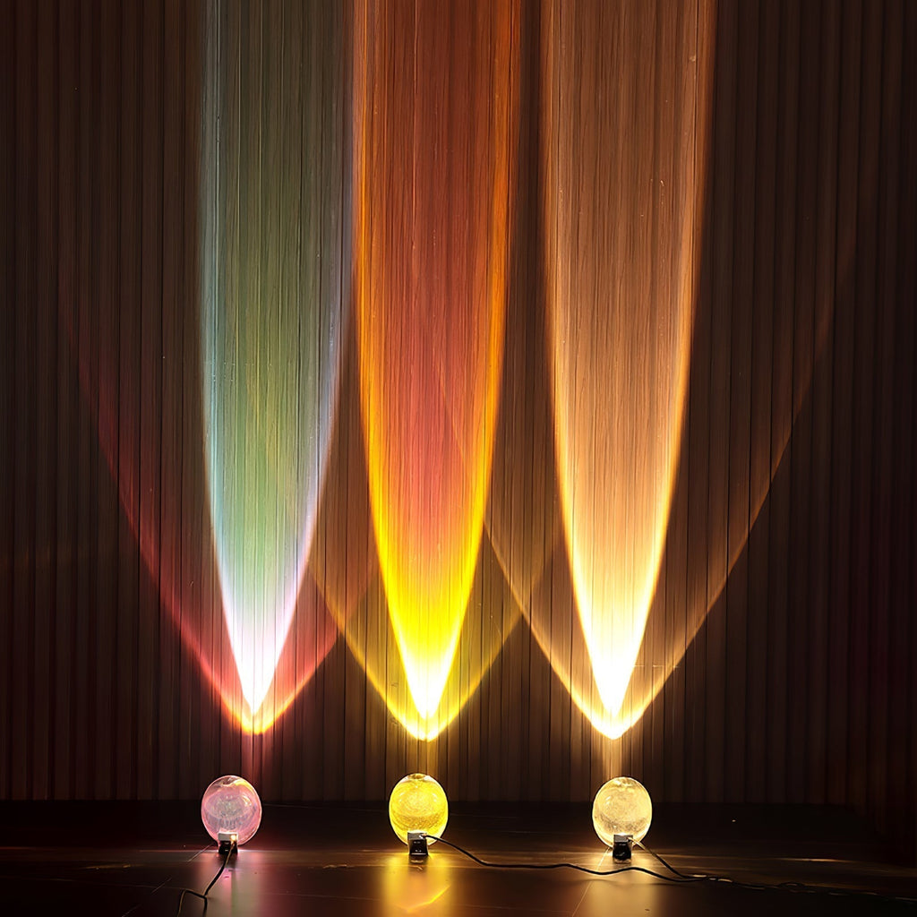 Lampe de table en cristal avec LED – lampe décorative avec lumière d'ambiance