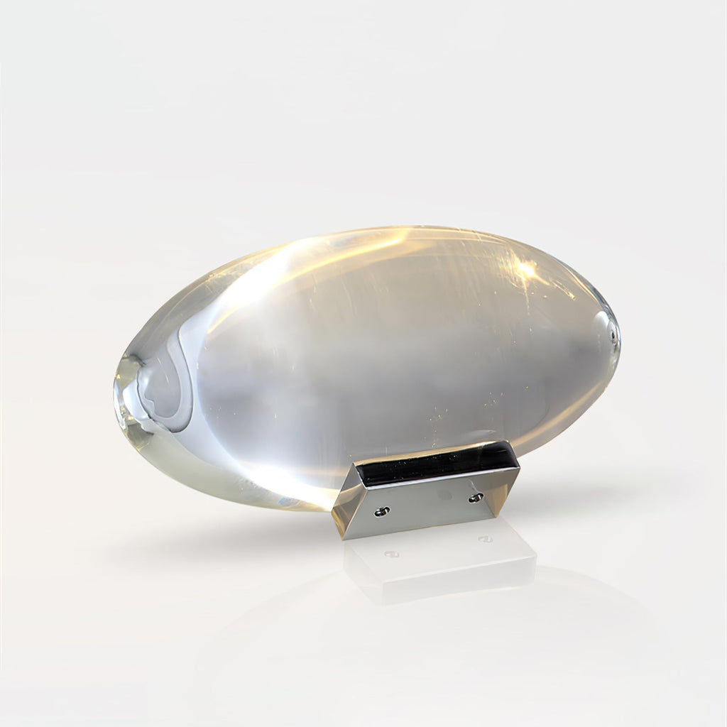 Lampe de table en cristal avec LED – lampe décorative avec lumière d'ambiance