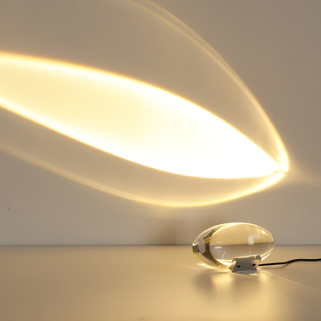 Lampe de table en cristal avec LED – lampe décorative avec lumière d'ambiance