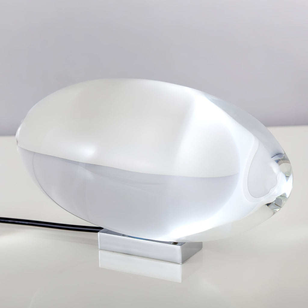 Lampe de table en cristal avec LED – lampe décorative avec lumière d'ambiance