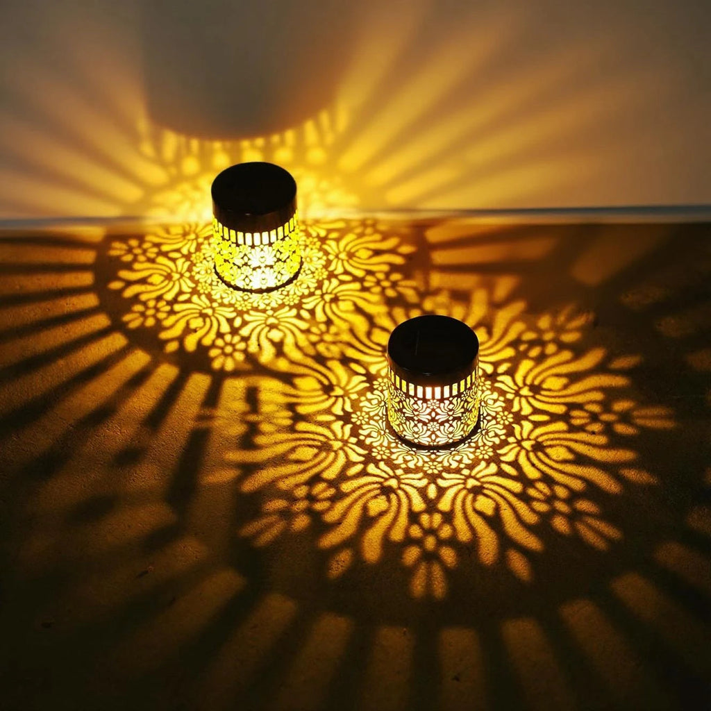 Lumière extérieure | Motif de pivoine | Installation sans fil | NuitFleur