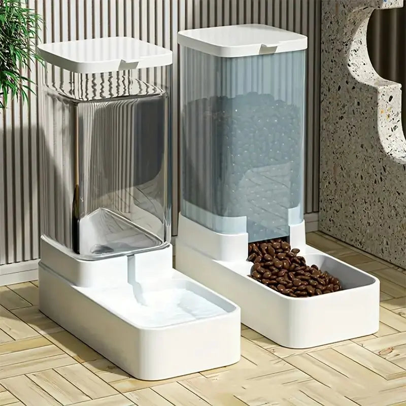 PETMATE - Distributeur automatique 2-en-1 de nourriture et d'eau pour chats et petits chiens