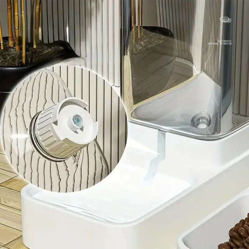 PETMATE - Distributeur automatique 2-en-1 de nourriture et d'eau pour chats et petits chiens