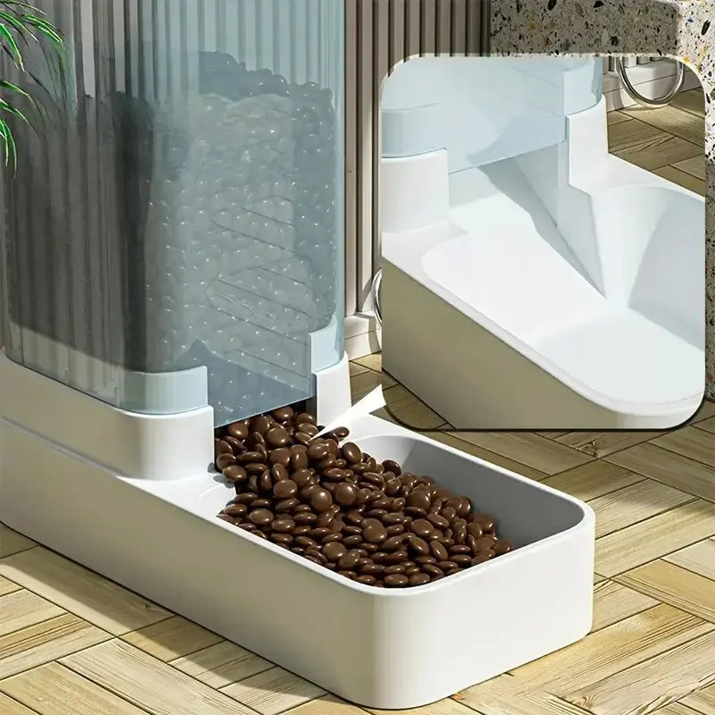 PETMATE - Distributeur automatique 2-en-1 de nourriture et d'eau pour chats et petits chiens