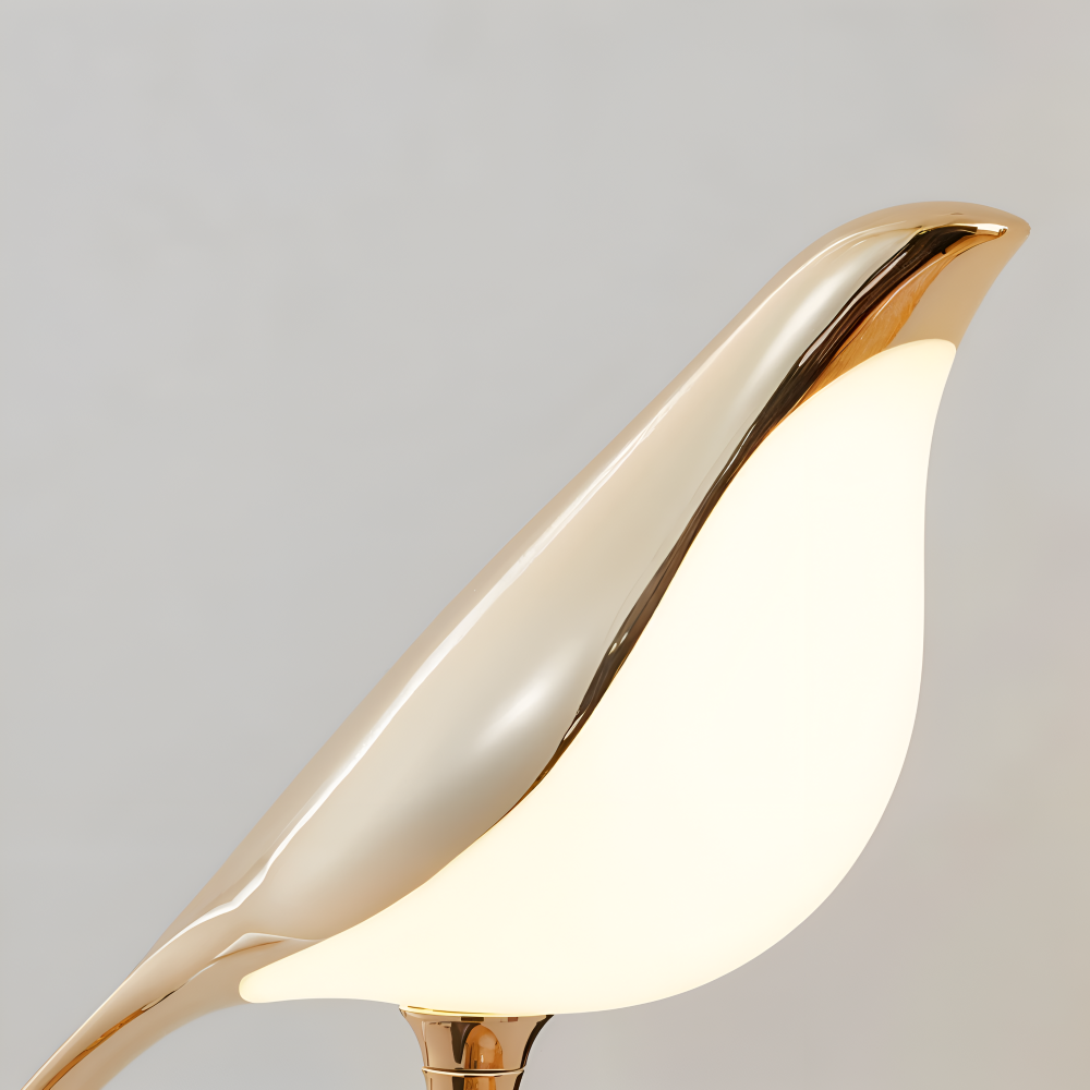 Orivelle – Applique Murale Dorée avec Design de Oiseau Rotatif et Lumière LED