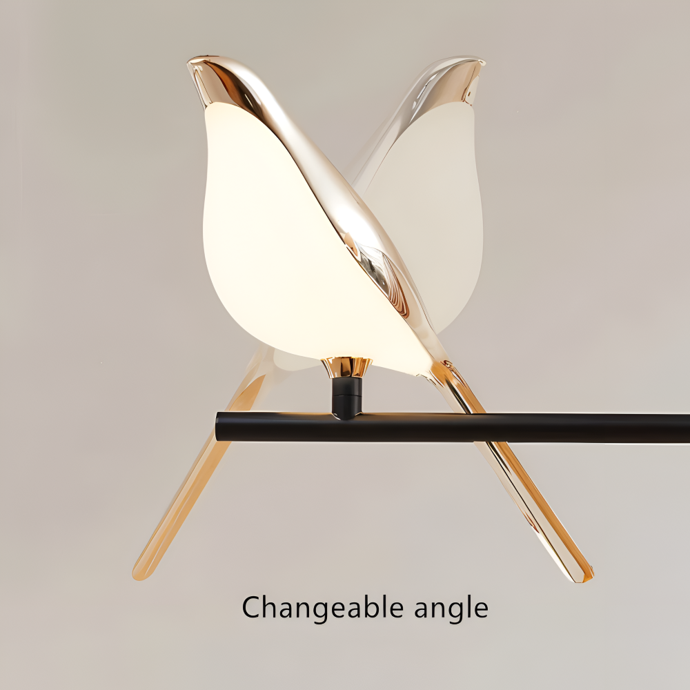 Orivelle – Applique Murale Dorée avec Design de Oiseau Rotatif et Lumière LED