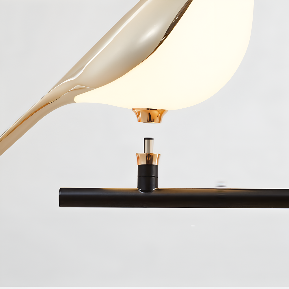 Orivelle – Applique Murale Dorée avec Design de Oiseau Rotatif et Lumière LED