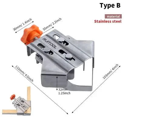 Pince à angle 90° pour joints en bois précis