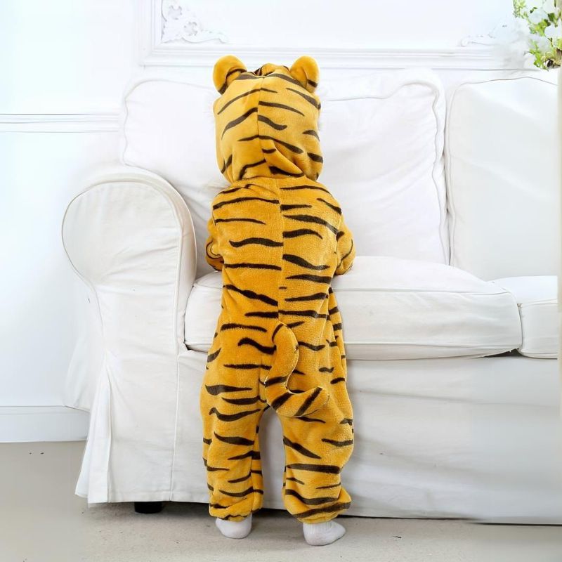 FLUFFIBEAR – Combinaison bébé animale – Confort douillet avec accès par zip