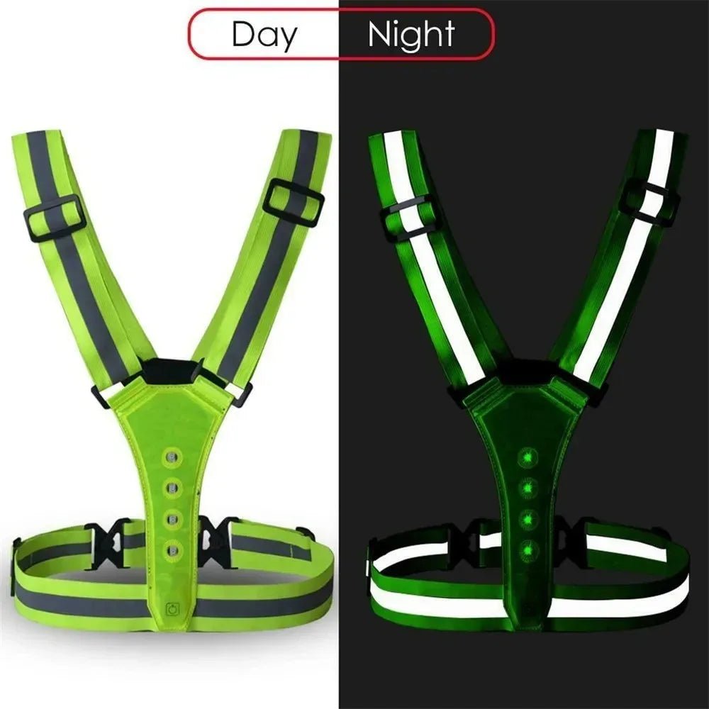 RUNSPARK – Gilet LED réglable – 3 modes pour un entraînement nocturne en toute sécurité