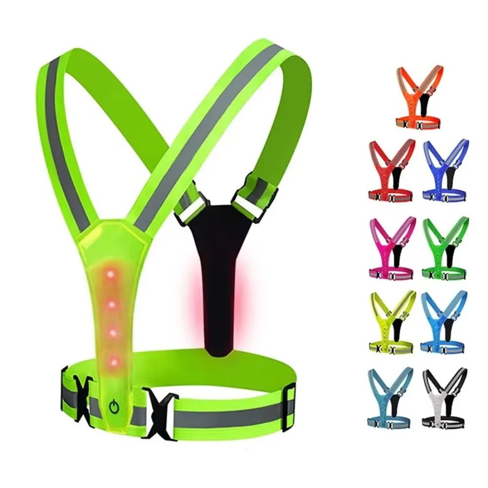 RUNSPARK – Gilet LED réglable – 3 modes pour un entraînement nocturne en toute sécurité