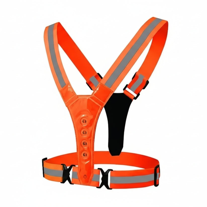 RUNSPARK – Gilet LED réglable – 3 modes pour un entraînement nocturne en toute sécurité
