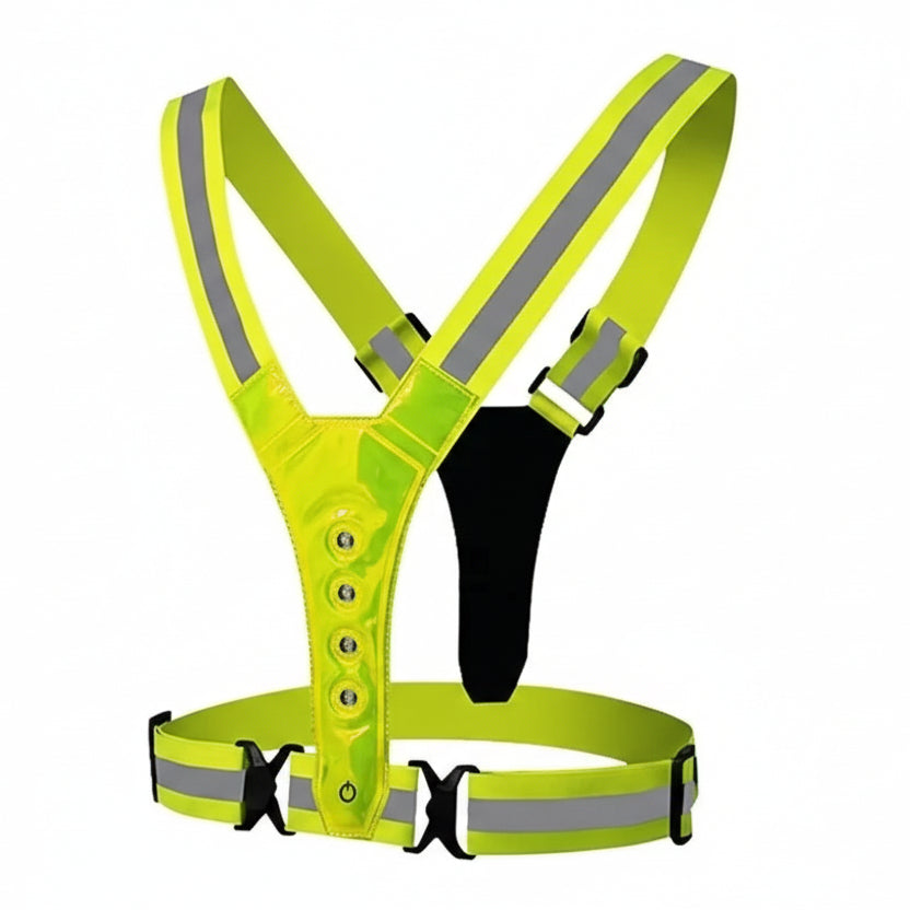 RUNSPARK – Gilet LED réglable – 3 modes pour un entraînement nocturne en toute sécurité