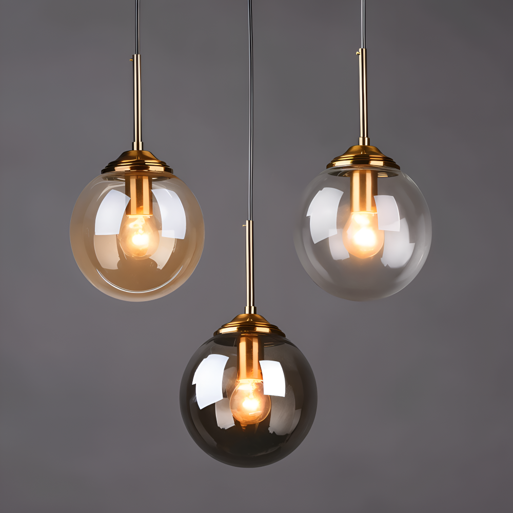 Lunara Suspension – Suspension Nordique en Verre avec Éclairage LED