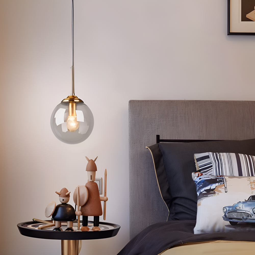 Lunara Suspension – Suspension Nordique en Verre avec Éclairage LED