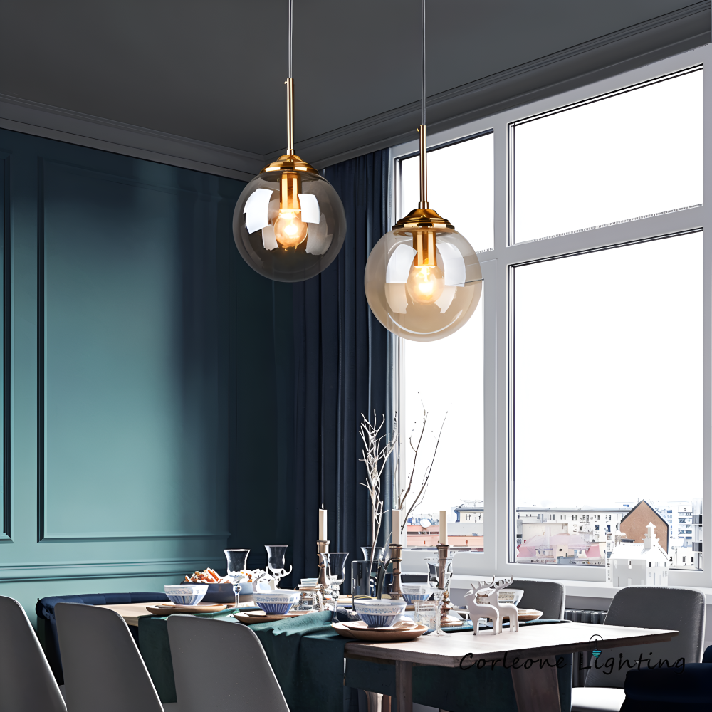 Lunara Suspension – Suspension Nordique en Verre avec Éclairage LED