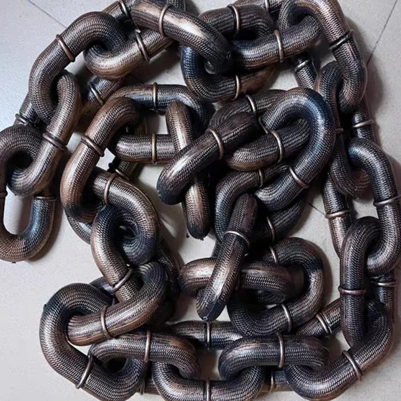 AWSLUXE - Collier de Chien Unique et Ajustable avec Design en Chaîne Métallique Durable